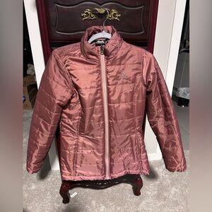 Reebok Metallic Rose Puffer Jacket Women’s Size XS